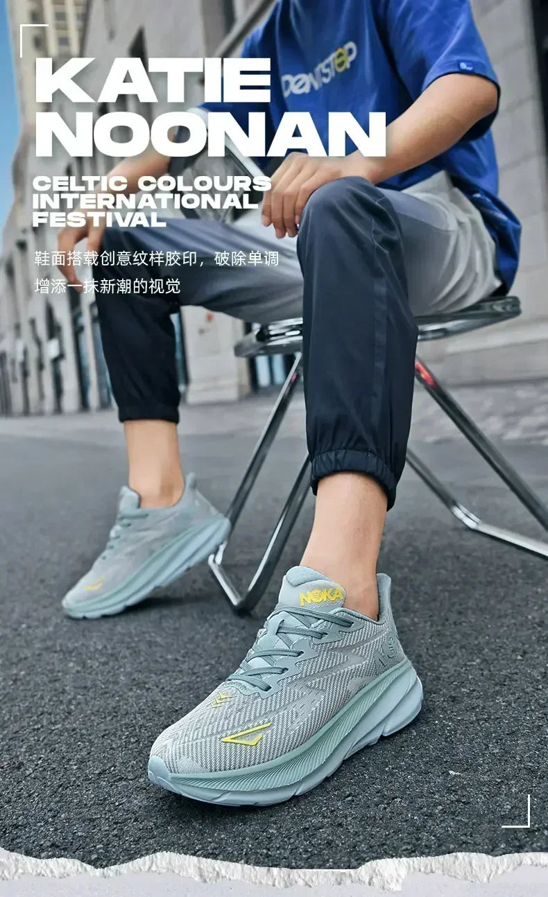 Summer 2024 New Men's Platform Sneakers Summer Breathable Mesh Surface Super Light Rebound Cushioned Running Shoes for Men