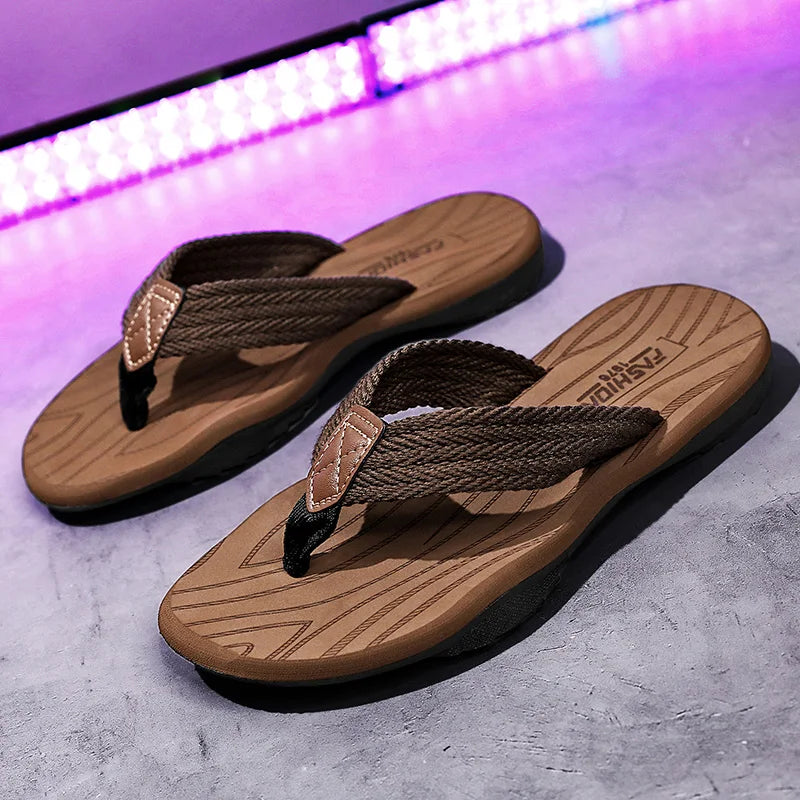 Men's Large Size Slippers Casual EVA Flip Flops Wear-resistant Beach Shoes Fashion Breathable Versatile Comfortable Waterproof