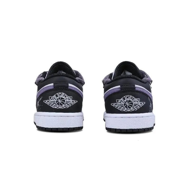 【Customize】Air Jordan 1 Vintage Basketball Shoes Men Low-top White/black Sneakers shoes 553558-132