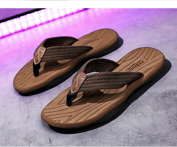 Men's Large Size Slippers Casual EVA Flip Flops Wear-resistant Beach Shoes Fashion Breathable Versatile Comfortable Waterproof