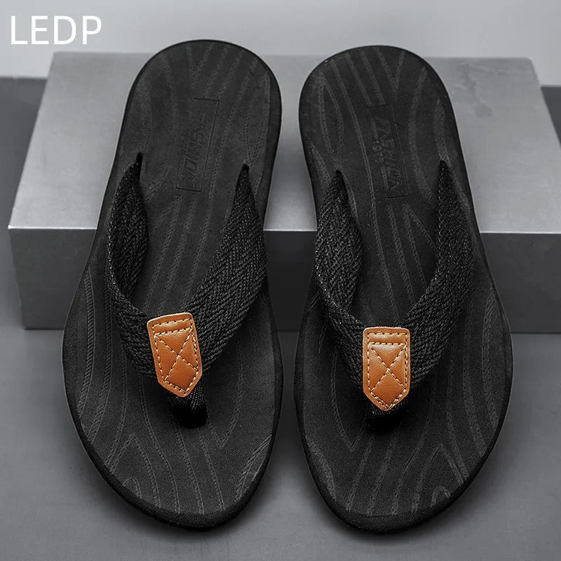 Men's Large Size Slippers Casual EVA Flip Flops Wear-resistant Beach Shoes Fashion Breathable Versatile Comfortable Waterproof