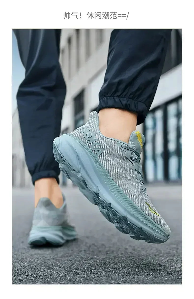 Summer 2024 New Men's Platform Sneakers Summer Breathable Mesh Surface Super Light Rebound Cushioned Running Shoes for Men