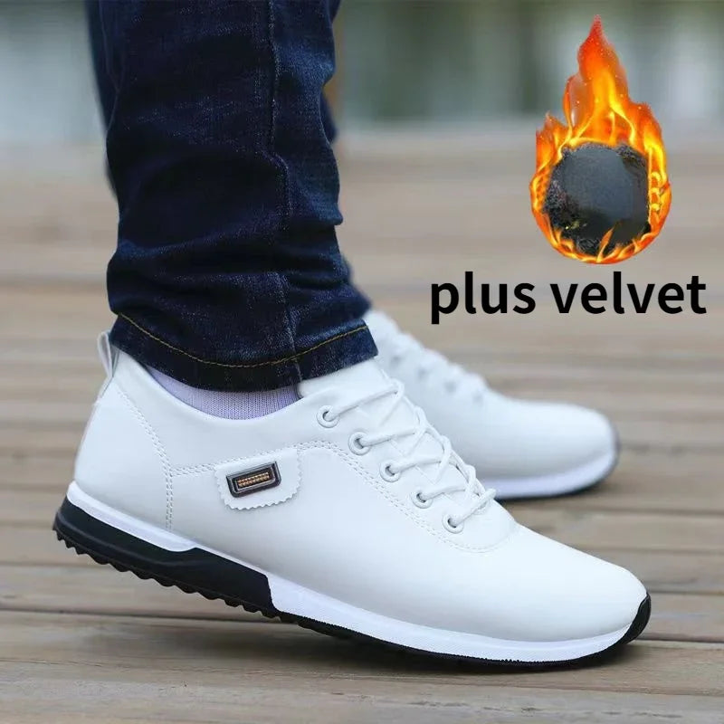 Men's PU Leather Business Casual Shoes Men's Outdoor Breathable Sports Shoes Men's Fashion Loafers Walking Shoes