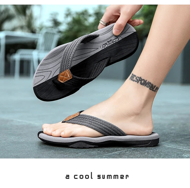 Men's Large Size Slippers Casual EVA Flip Flops Wear-resistant Beach Shoes Fashion Breathable Versatile Comfortable Waterproof