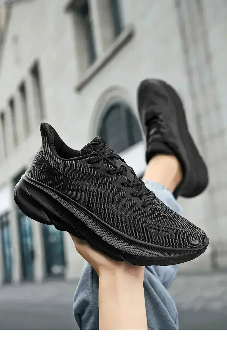 Summer 2024 New Men's Platform Sneakers Summer Breathable Mesh Surface Super Light Rebound Cushioned Running Shoes for Men