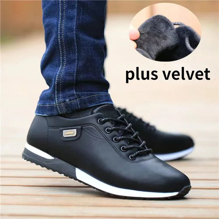 Men's PU Leather Business Casual Shoes Men's Outdoor Breathable Sports Shoes Men's Fashion Loafers Walking Shoes