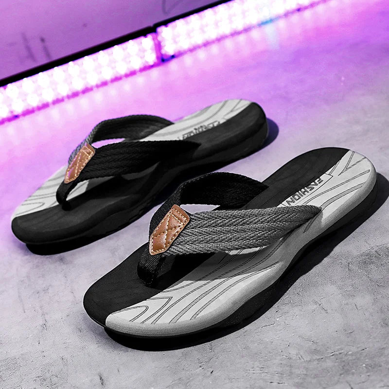 Men's Large Size Slippers Casual EVA Flip Flops Wear-resistant Beach Shoes Fashion Breathable Versatile Comfortable Waterproof