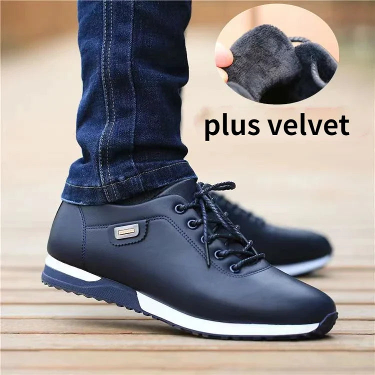 Men's PU Leather Business Casual Shoes Men's Outdoor Breathable Sports Shoes Men's Fashion Loafers Walking Shoes