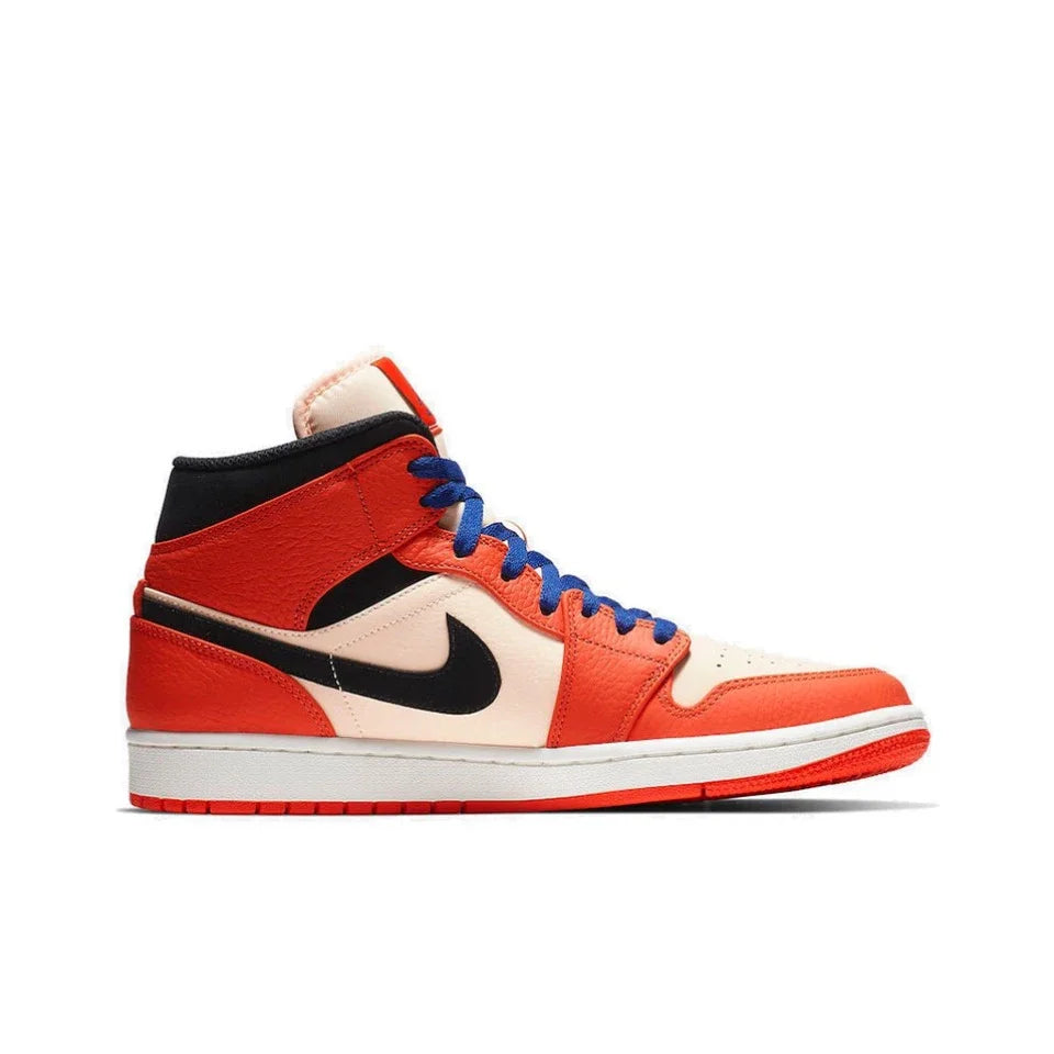 Original Air Jordan 1 Mid 'Chicago' Red and White For Men Classic Retro Basketball Sneakers Shoes 554724-173