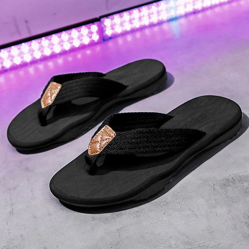 Men's Large Size Slippers Casual EVA Flip Flops Wear-resistant Beach Shoes Fashion Breathable Versatile Comfortable Waterproof