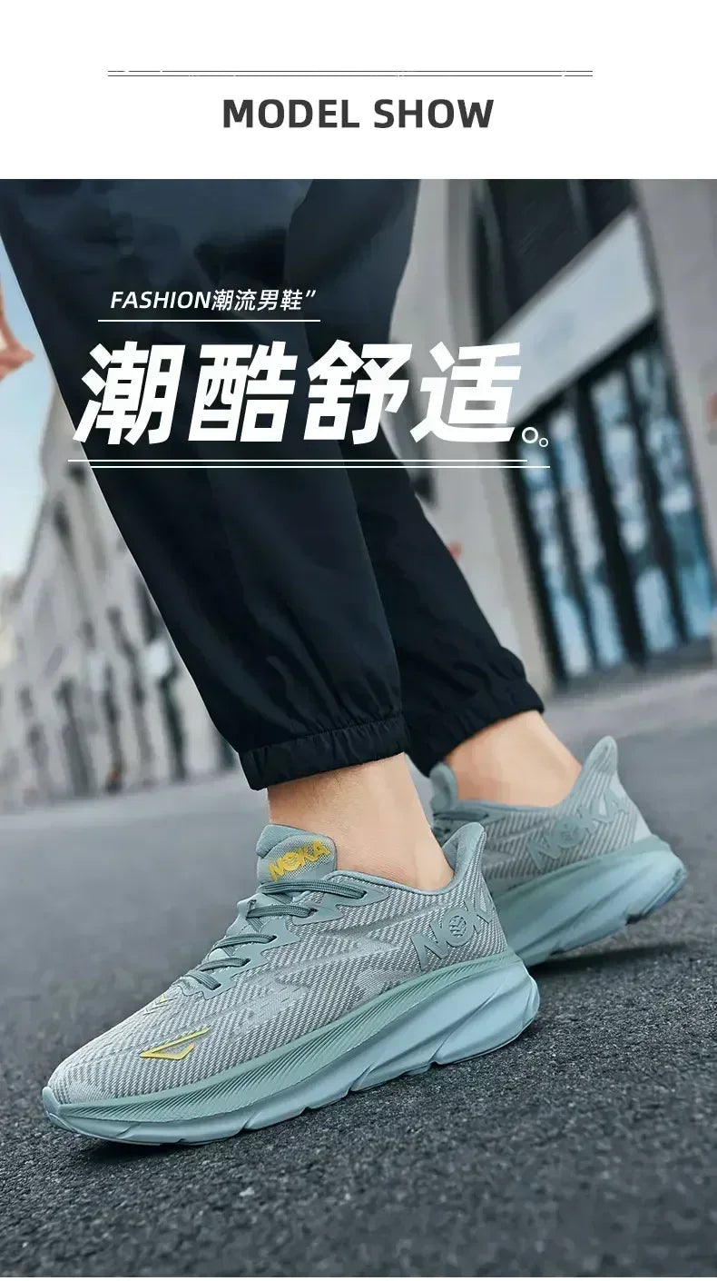 Summer 2024 New Men's Platform Sneakers Summer Breathable Mesh Surface Super Light Rebound Cushioned Running Shoes for Men